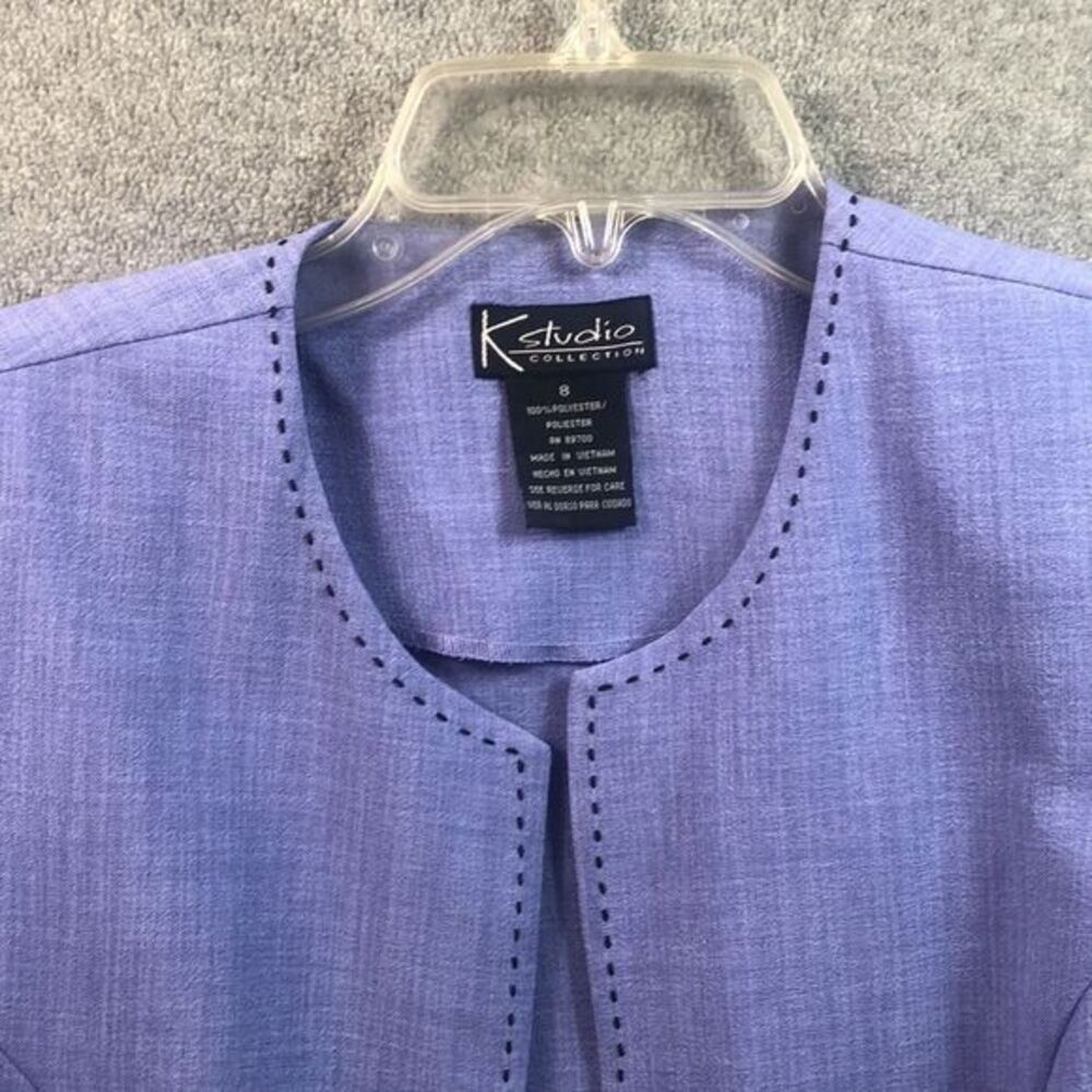 K Studio‎ Collection Lavender Short Sleeve Blazer Jacket Career Professional - Picture 7 of 10